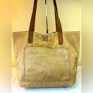 Rellebee Pony hair & suede Handmade leather tote